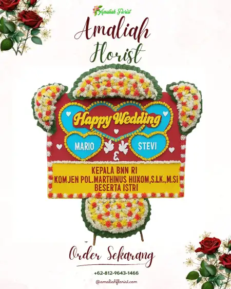 Papan Bunga Pernikahan Sikabau